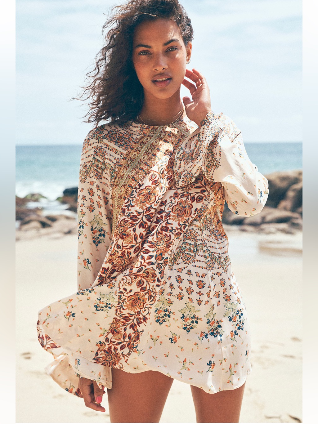 Free People Stevie Tunic Dress Boho Large